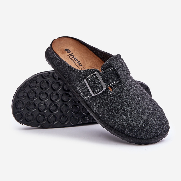 Pantuflas Cómodas De Hombre Con Hebilla Inblu SI000019 Grafito gris 2 Pantuflas Cómodas De Hombre Con Hebilla Inblu SI000019 Grafito gris 2