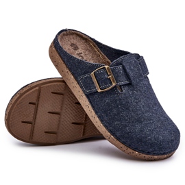 Pantuflas De Hombre Con Hebilla Chanclas Preventivas Inblu MT000012 Azul Marino 5