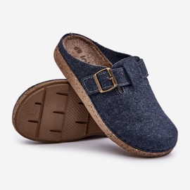 Pantuflas De Hombre Con Hebilla Chanclas Preventivas Inblu MT000012 Azul Marino 3