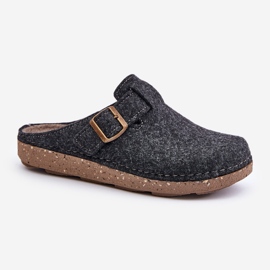 Pantuflas De Hombre Con Hebilla Chanclas Preventivas Inblu MT000012 Grafito gris 5