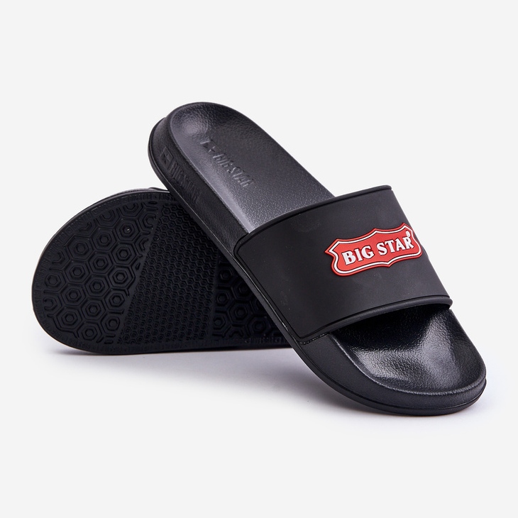 Big Star Chanclas de Hombre con Logo Gran Estrella OO174028 Negro 2