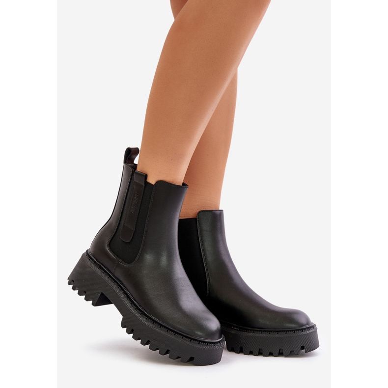 Botas Chelsea de mujer con aislamiento de piel Big Star OO274A386 Negro 1