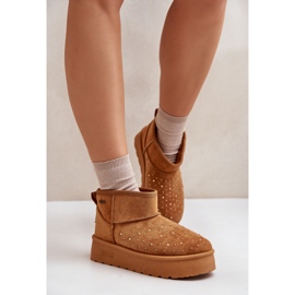 Botas de nieve con decoración en la plataforma Big Star OO274A104 Camel marrón 4