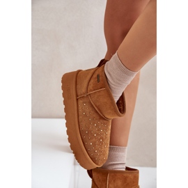 Botas de nieve con decoración en la plataforma Big Star OO274A104 Camel marrón 7