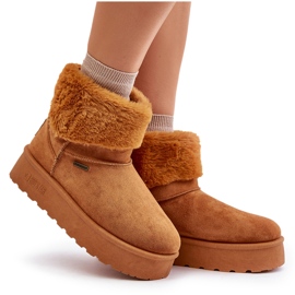 Botas de nieve con plataforma y pelo Big Star OO274A106 Camel beige 10