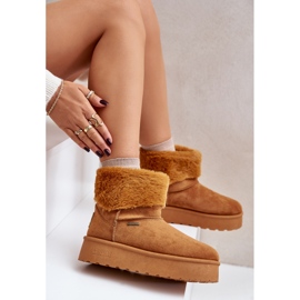 Botas de nieve con plataforma y pelo Big Star OO274A106 Camel beige 5