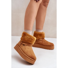 Botas de nieve con plataforma y pelo Big Star OO274A106 Camel beige 2