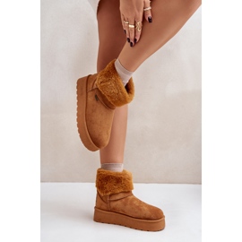 Botas de nieve con plataforma y pelo Big Star OO274A106 Camel beige 3