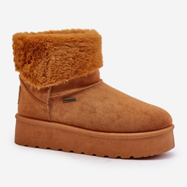 Botas de nieve con plataforma y pelo Big Star OO274A106 Camel beige 4