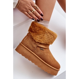 Botas de nieve con plataforma y pelo Big Star OO274A106 Camel beige 9