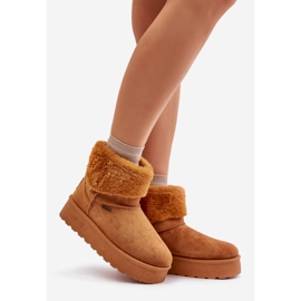 Botas de nieve con plataforma y pelo Big Star OO274A106 Camel beige 1