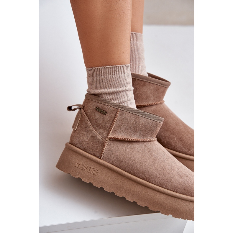Botas de Nieve Plataforma Baja Big Star OO274A100 Beige 2 Botas de Nieve Plataforma Baja Big Star OO274A100 Beige 2