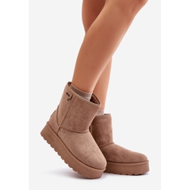 Botas de Nieve con Plataforma Alta Mujer Big Star OO274A097 Beige 1