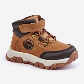 Botas de montaña de invierno para niños con aislamiento y cremallera Camel Temisha marrón 5