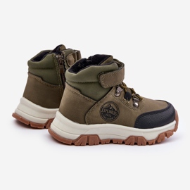 News Botas de montaña de invierno para niños con aislamiento y cremallera, verde oscuro Temisha 5