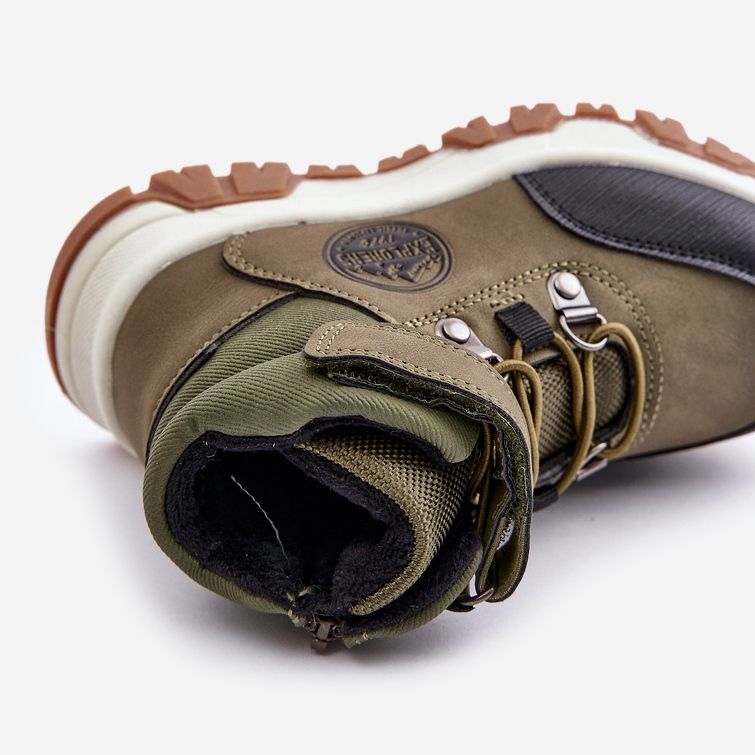 News Botas de montaña de invierno para niños con aislamiento y cremallera, verde oscuro Temisha 2