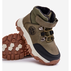 News Botas de montaña de invierno para niños con aislamiento y cremallera, verde oscuro Temisha 3