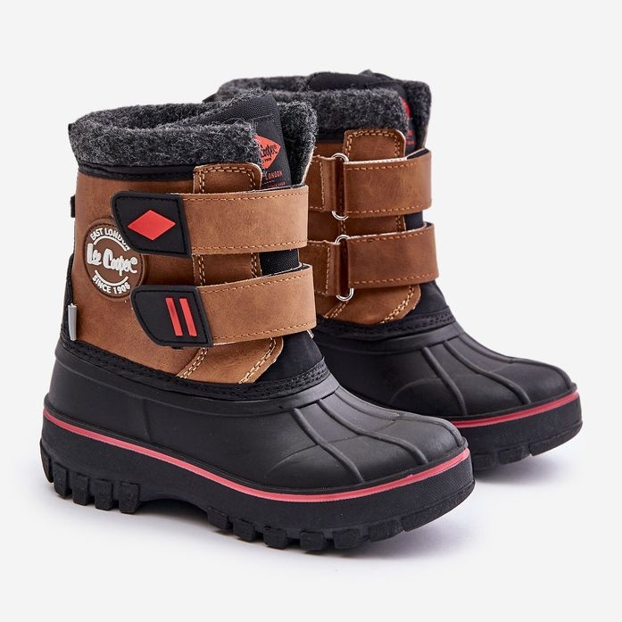 Botas de Nieve con Velcro Infantil Lee Cooper LCJ-24-44-2864K Camel marrón 1