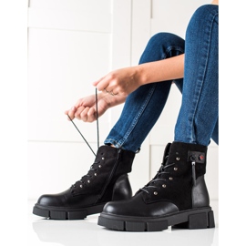 W. Potocki Botas con cordones en la plataforma Potocki negro 2
