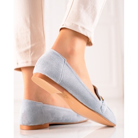 Mocasines de ante con estilo azul 1