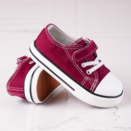Deportivas infantiles Vico material burdeos rojo 2