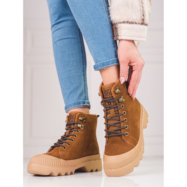 Zapatos de mujer hechos de cuero genuino Big Star KK274520 marrón 2 Zapatos de mujer hechos de cuero genuino Big Star KK274520 marrón 2