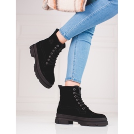 Cazadoras de mujer Big Star KK274525 fabricadas en piel natural negro 2