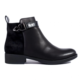 SHELOVET Botines negros clásicos de mujer. 1