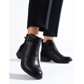 SHELOVET Botines negros clásicos de mujer. 2