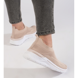 Zapatillas fitness de mujer color polvo. rosado 5
