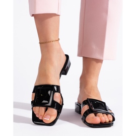 Chanclas de mujer elegantes negras clásicas. negro 1