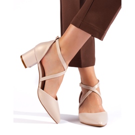 Zapatos de salón beige de mujer de Sergio Leone 4