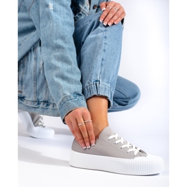 Zapatillas mujer plataforma gris 2