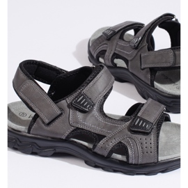 Sandalias hombre grises con velcro. 2