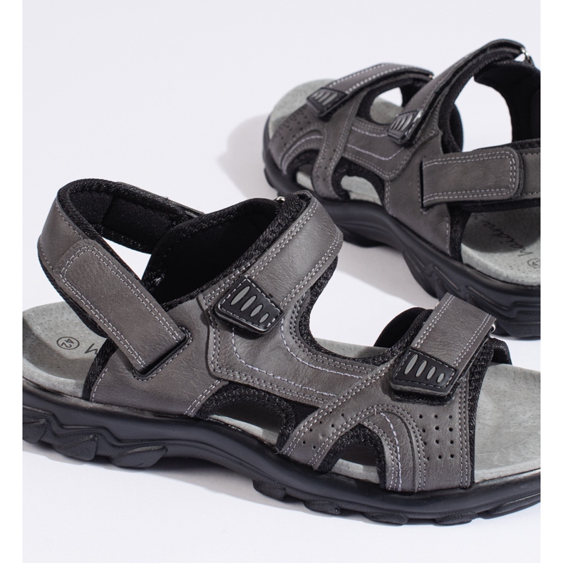 Sandalias hombre grises con velcro. 2 Sandalias hombre grises con velcro. 2