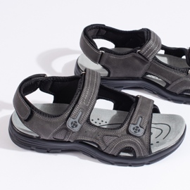 Sandalias deportivas de hombre con velcro. gris 3