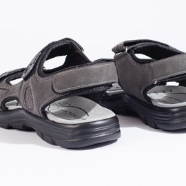 Sandalias deportivas de hombre con velcro. gris 4