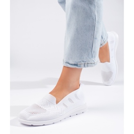 Slip-on de mujer textil blanco 3
