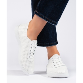 Seastar Zapatos blancos con cordones para mujer. 3