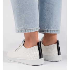 Deportivas mujer caladas blancas blanco 4