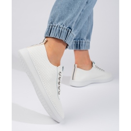 Deportivas mujer caladas blancas blanco 4