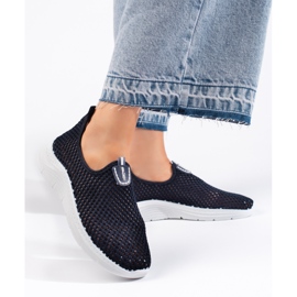 Deportivas caladas slip-on azul marino 1