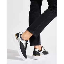 Deportivas plataforma negras negro 3