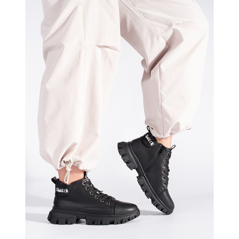 Botines negros con cordones de mujer Sergio Leone 1 Botines negros con cordones de mujer Sergio Leone 1