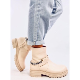 Botas con cadena Cindy Beige 2
