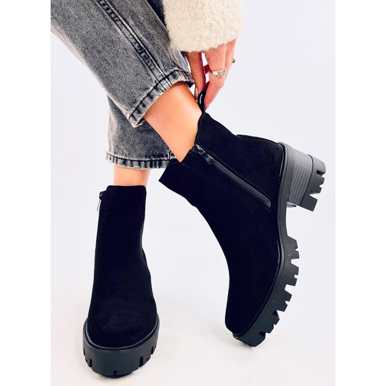 Ragga Botas negras de tacón negro 1