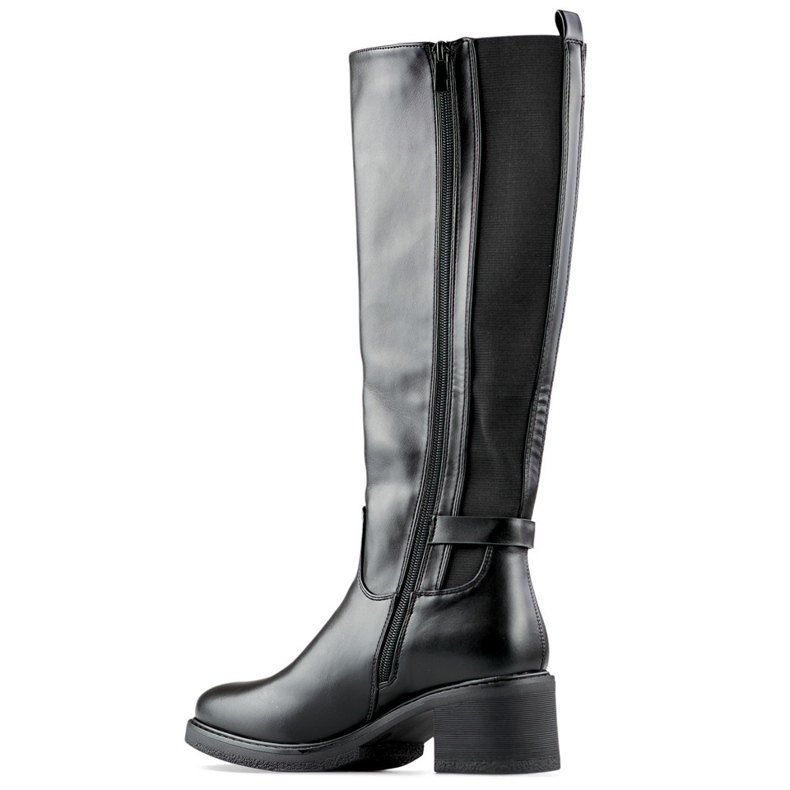 Botas de invierno negras, de tacón bajo y con aislamiento. negro 1 Botas de invierno negras, de tacón bajo y con aislamiento. negro 1