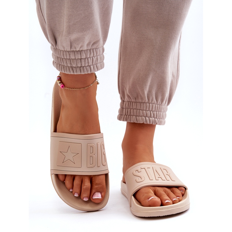 Chanclas de mujer Big Star NN274A645 Beige 3