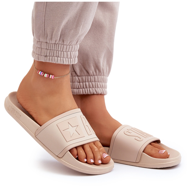 Chanclas de mujer Big Star NN274A645 Beige 4
