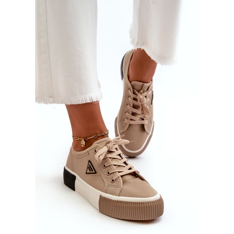 MSMG Zapatillas bajas para mujer, marrón 1 MSMG Zapatillas bajas para mujer, marrón 1